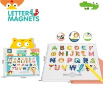 Magnetic Letter Board - 2 In 1 Alphabet Magnets Tracing Board