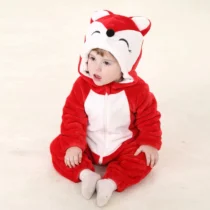 Animal Soft Fleece Costume Jumpsuit Fox