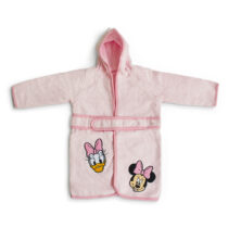 Baby Bath Gown And Robe Minnie Pink