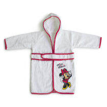 Baby Bath Gown And Robe Miss Minnie Red And White