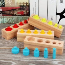 Wooden Montessori Knobbed Cylinders (7)
