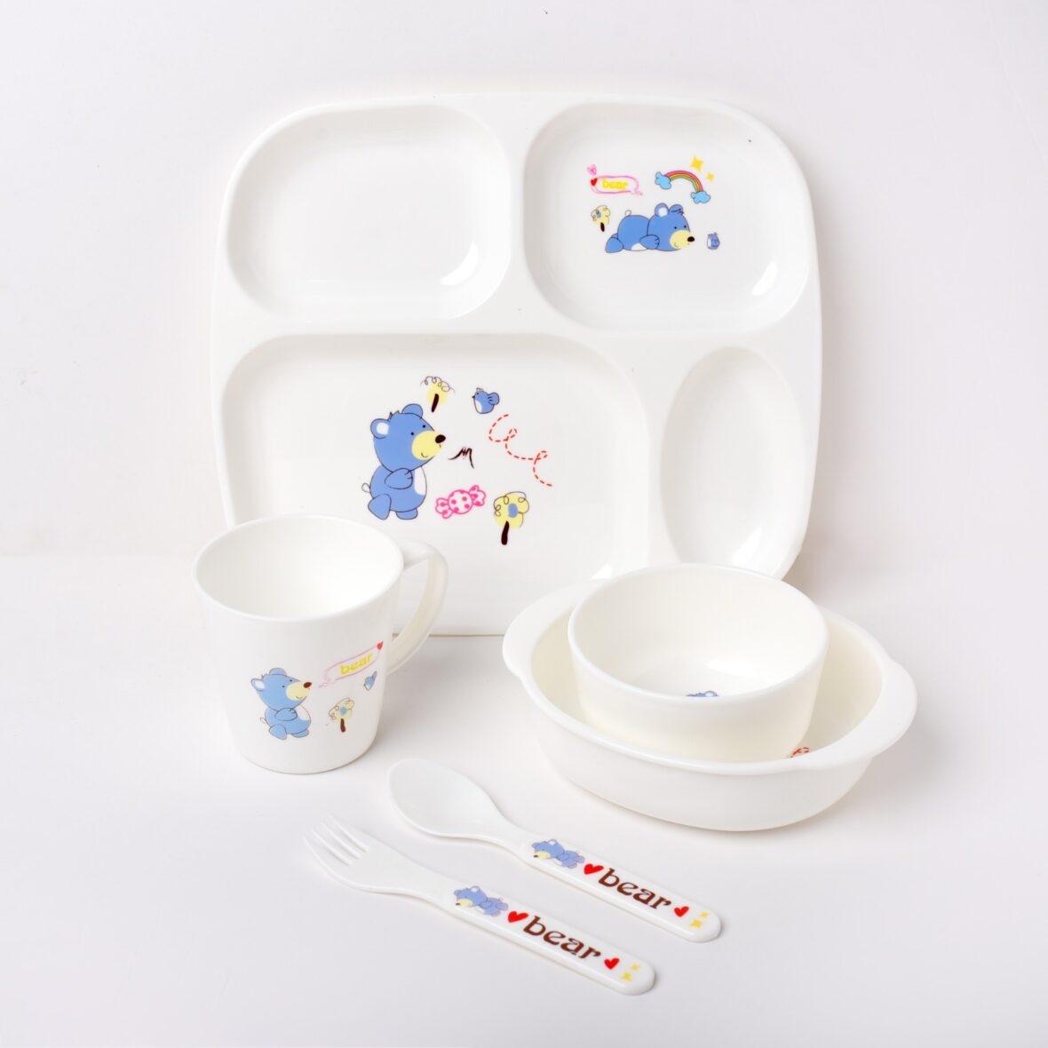 Blue Children Tableware Set Baby Feeding Series – 909.1