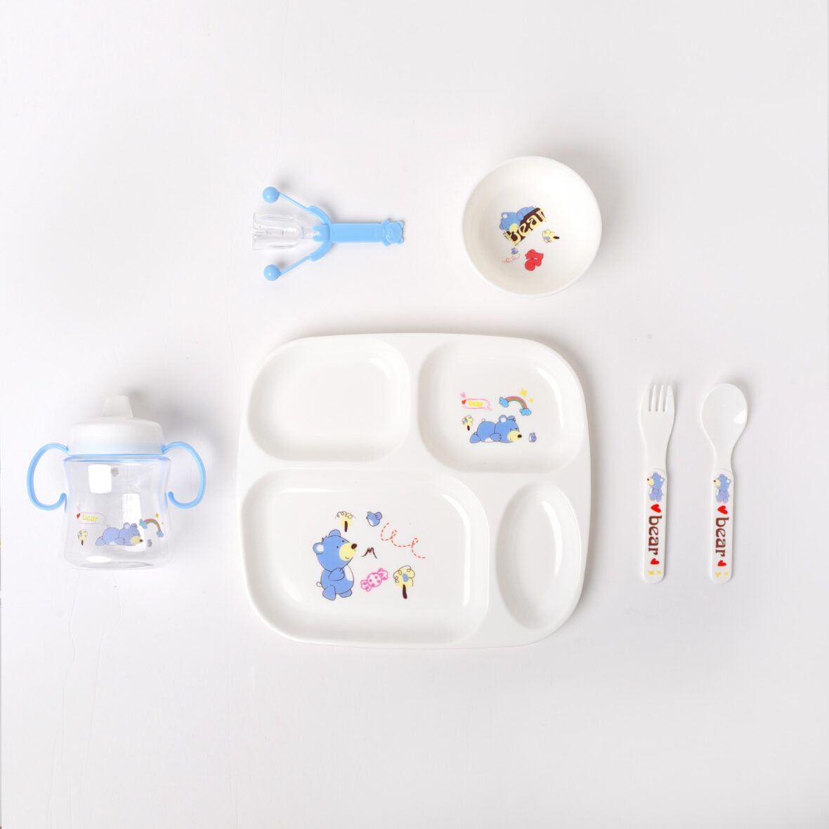 Blue Children Tableware Set Baby Feeding Series – 910.1