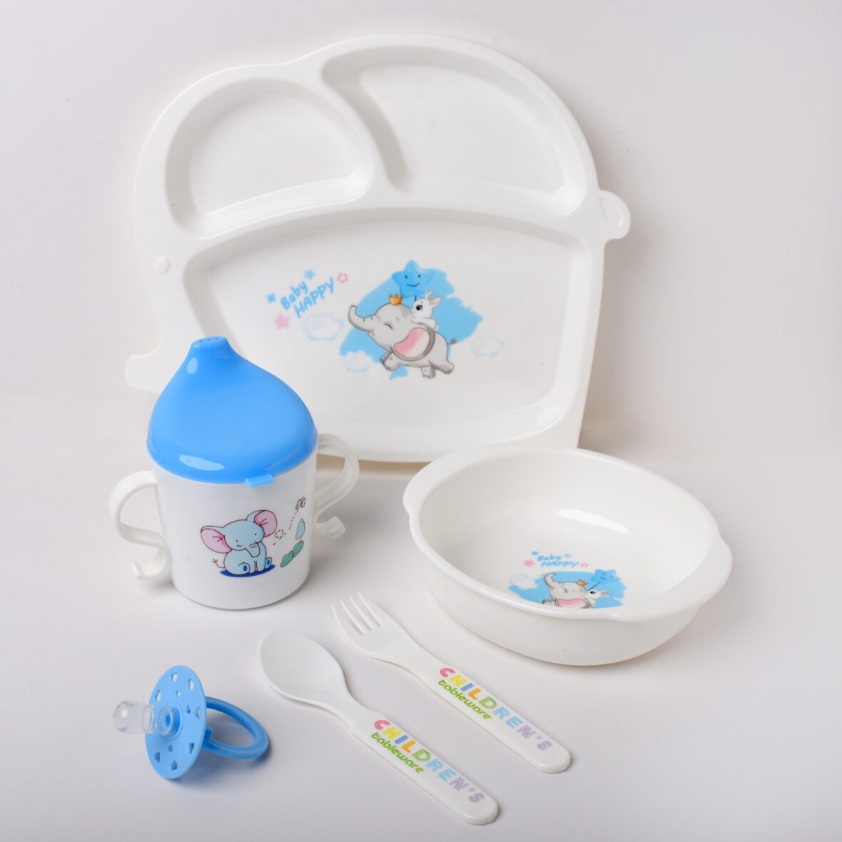 Blue Children Tableware Set Baby Feeding Series – 911.1