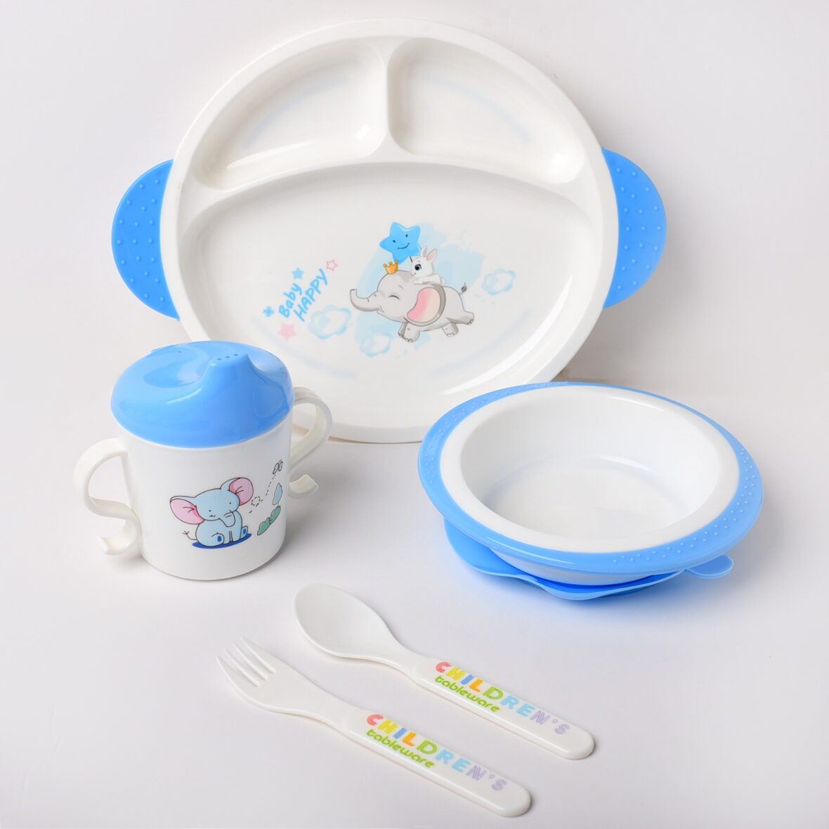 Blue Children Tableware Set Baby Feeding Series – 913.1