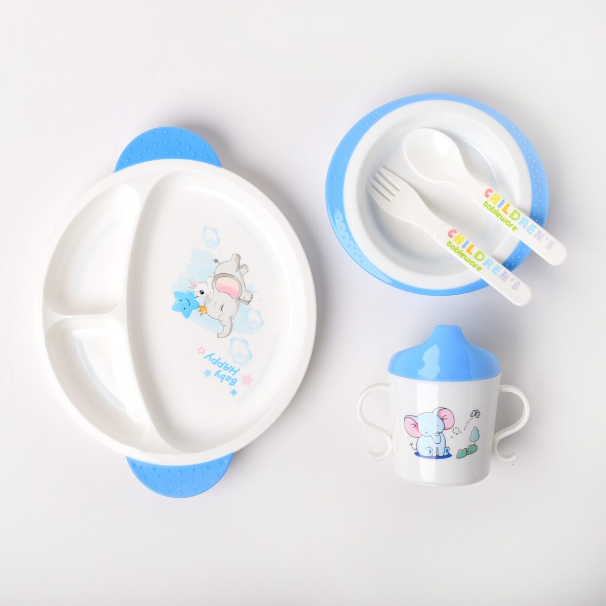 Blue Children Tableware Set Baby Feeding Series – 913.2