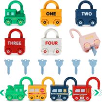 Number Recognition Matching Lock and Key Train Set – 6 pieces
