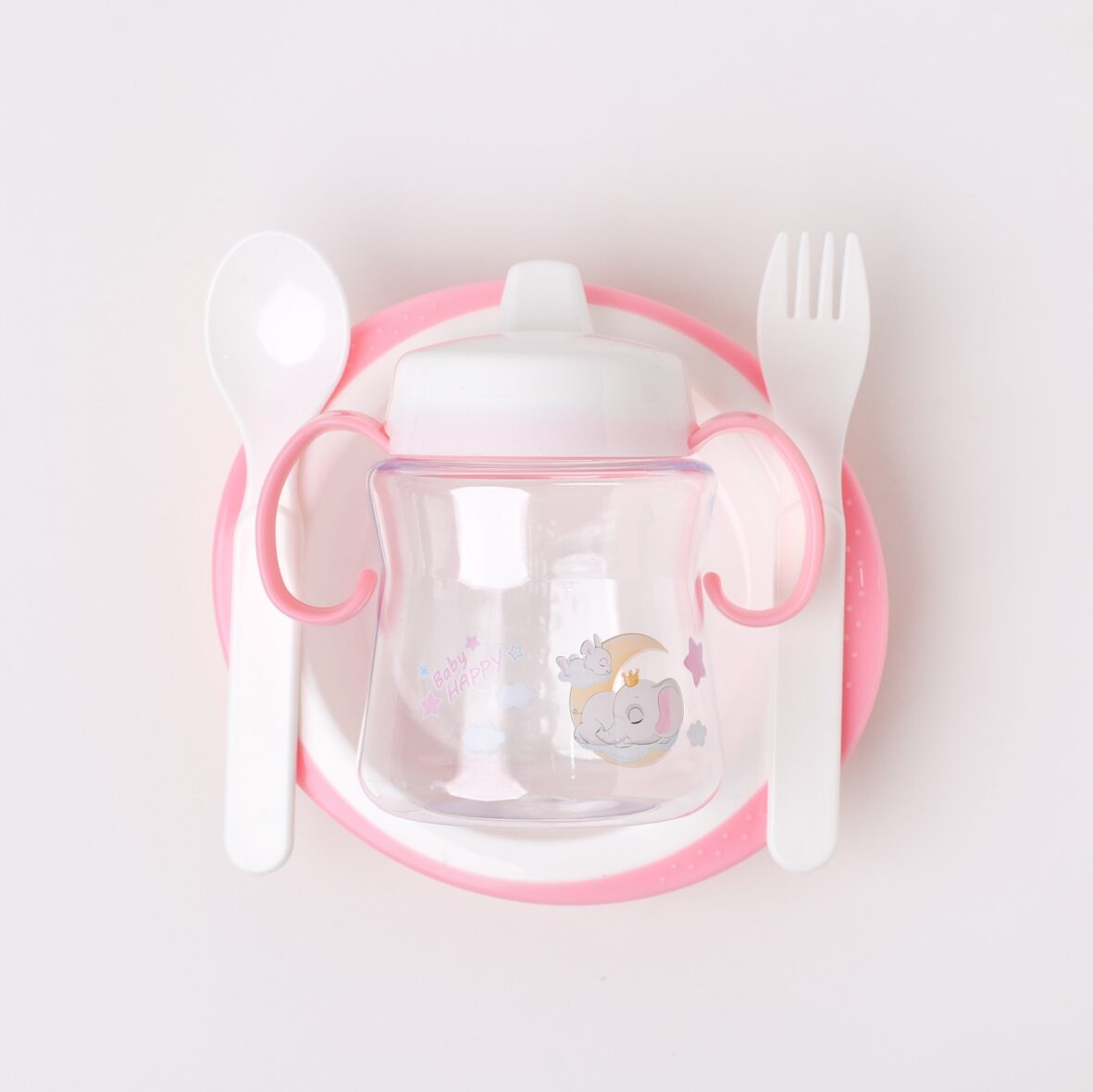 Pink Children Tableware Set Baby Feeding Series – 904