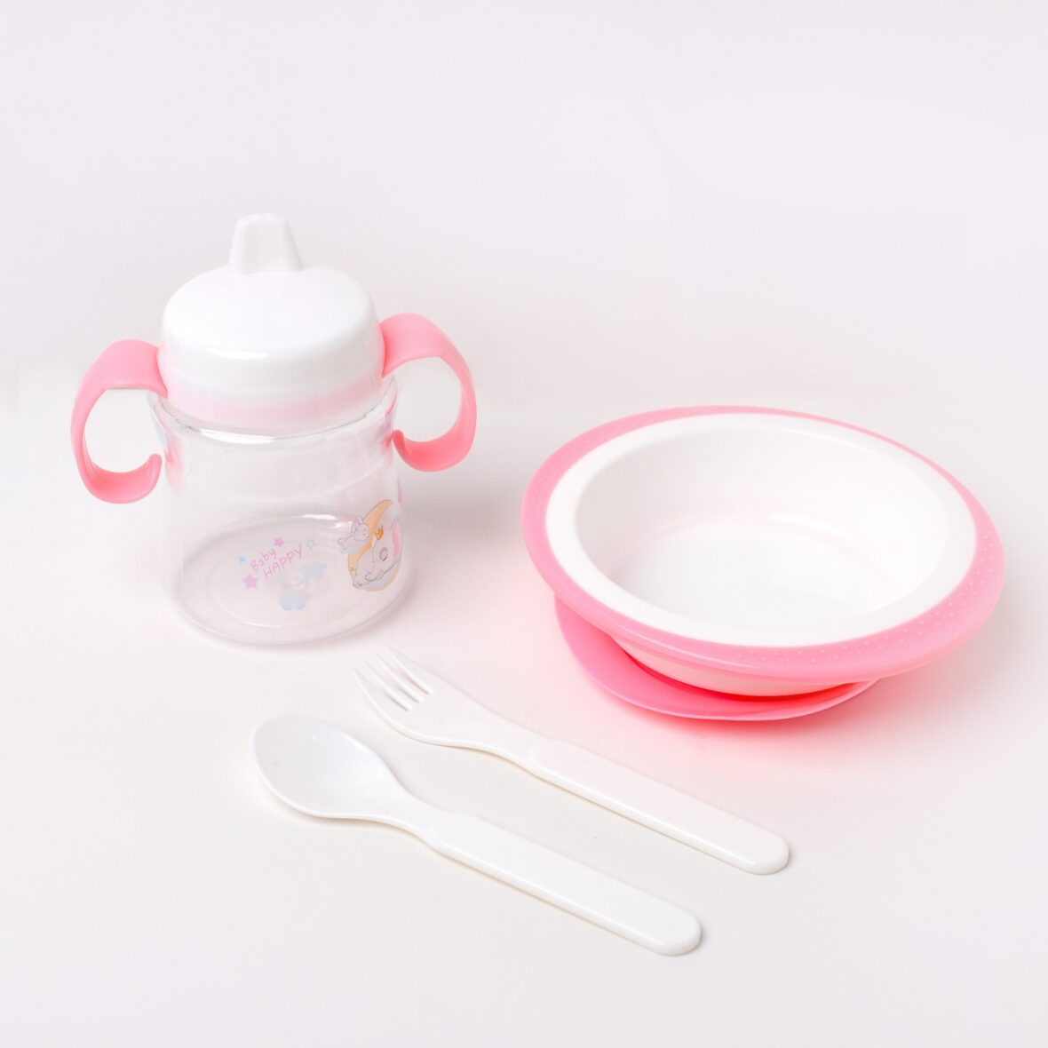 Pink Children Tableware Set Baby Feeding Series – 904.1