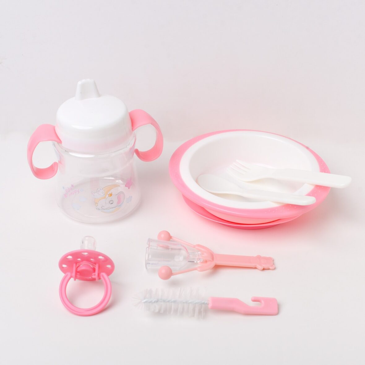 Pink Children Tableware Set Baby Feeding Series – 905