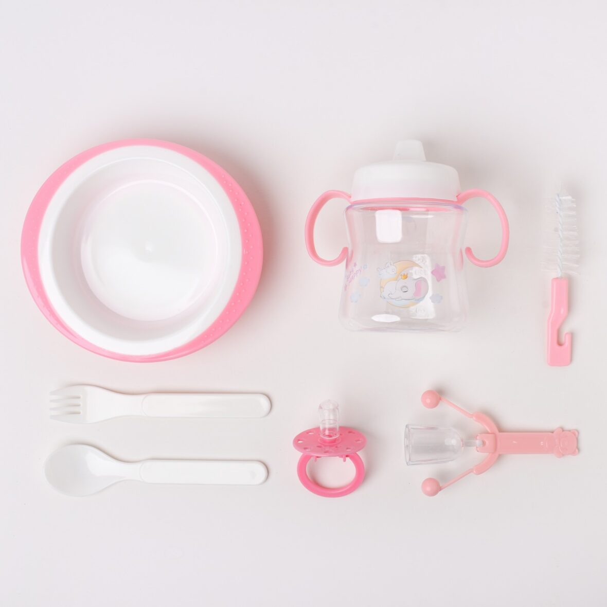 Pink Children Tableware Set Baby Feeding Series – 905.1