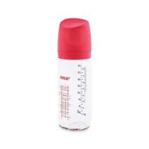 Farlin Wide-Neck Glass Feeding Bottle 240ml – Pink-AB-32014-01