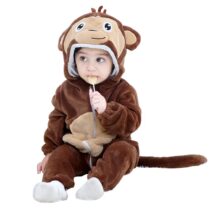 Animal Soft fleece Costume Jumpsuit Monkey