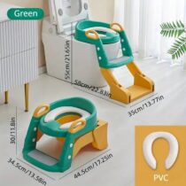 Infantes-L004-2-in-1-Foldable-Potty-Training-Seat-with-Ladder-Green