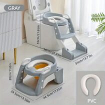 Infantes-L004-2-in-1-Foldable-Potty-Training-Seat-with-Ladder-Grey