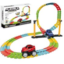 Flexible Track Car Racing Track Car 100 Pcs Build & Customize Your Track