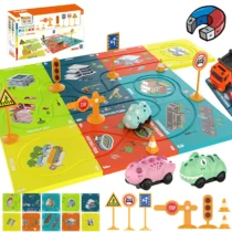 Magnetic Electric Car Track Play Set Puzzle