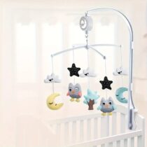 Musical Sleeping Spinning Rattle Fast Asleep Calming Bed Crib Mobile (2)