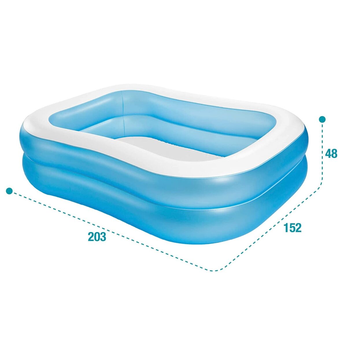 Intex Swim Center Family Swimming Pool White Blue – 57180.1