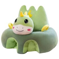 Learn to Sit with Back Support 3D Character Baby Floor Seat Green Dinosaur Character