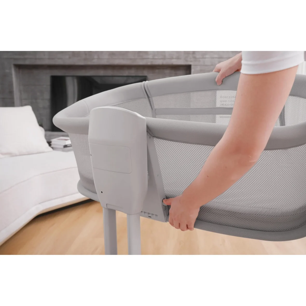 Mastela Dream Starlight Baby Crib Bassinet 4in1 Swing + Music – dark grey (8)