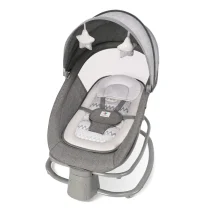 Mastella 4in1 Round Shaped Electronic Baby Swing - Grey - 8112