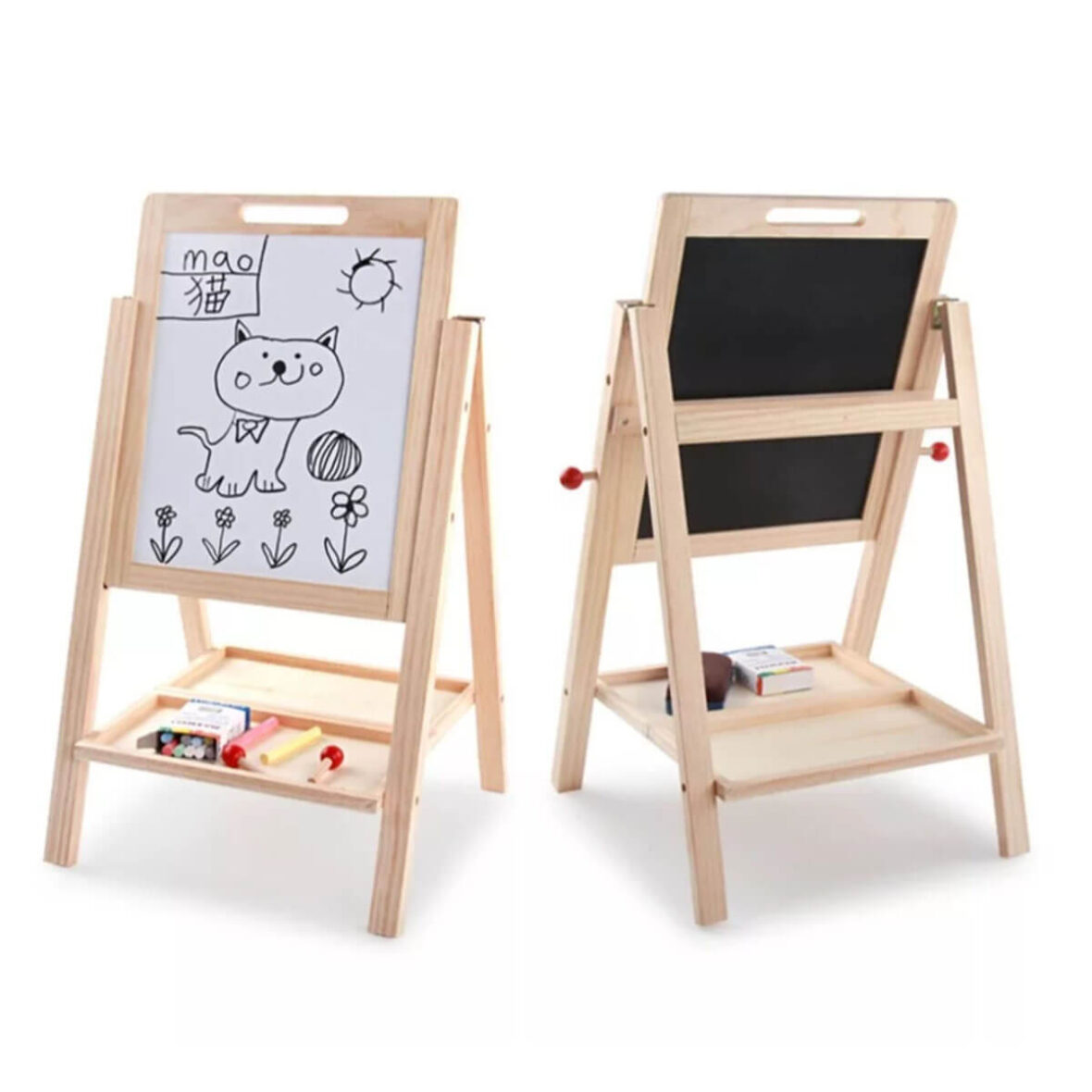 2 in1 Reversible Wooden Learning Writing Board 1