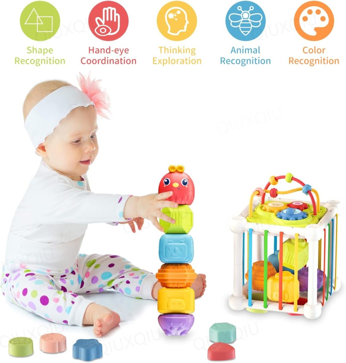 6in1 Baby Sensory Shape Sorting Activity Cube (2)