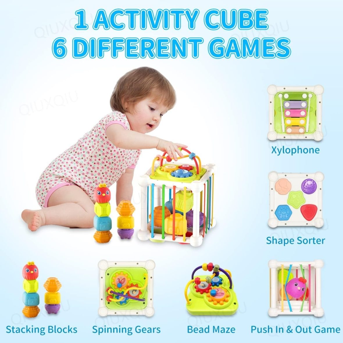 6in1 Baby Sensory Shape Sorting Activity Cube (7)