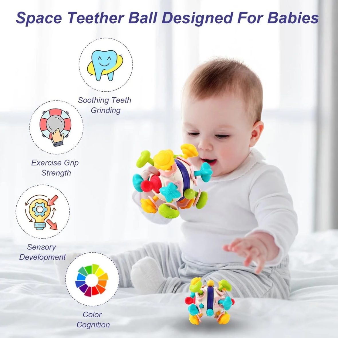 Baby Teether And Rattle Ball 8