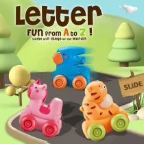 Educational Vinyl Alphabet and Animal Slide Car Toy6