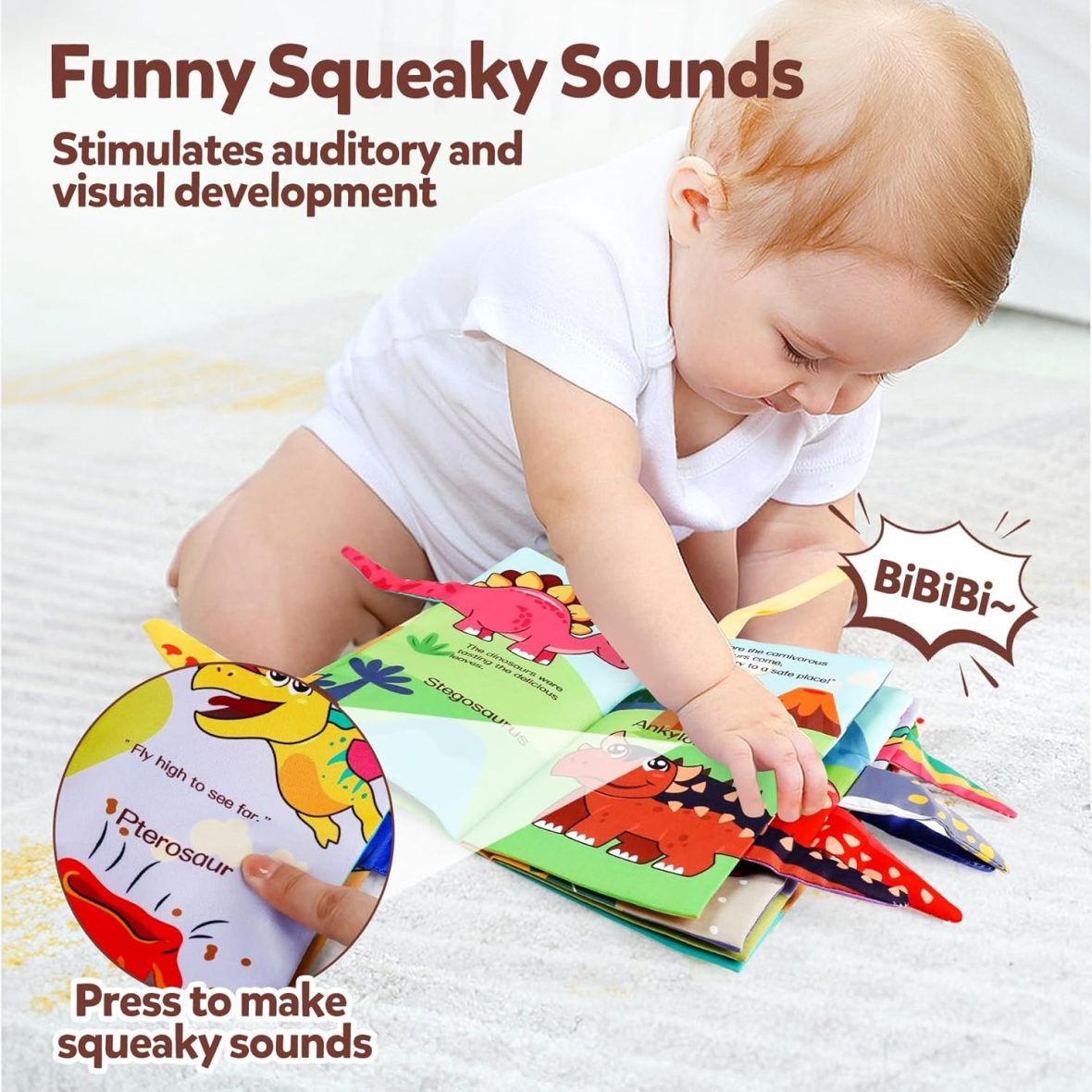 Baby Cloth Book – Dinosaurs Tails 2