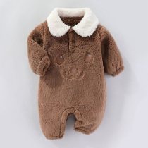 Cute Cartoon Fleece Fur Rompers Jumpers (2)