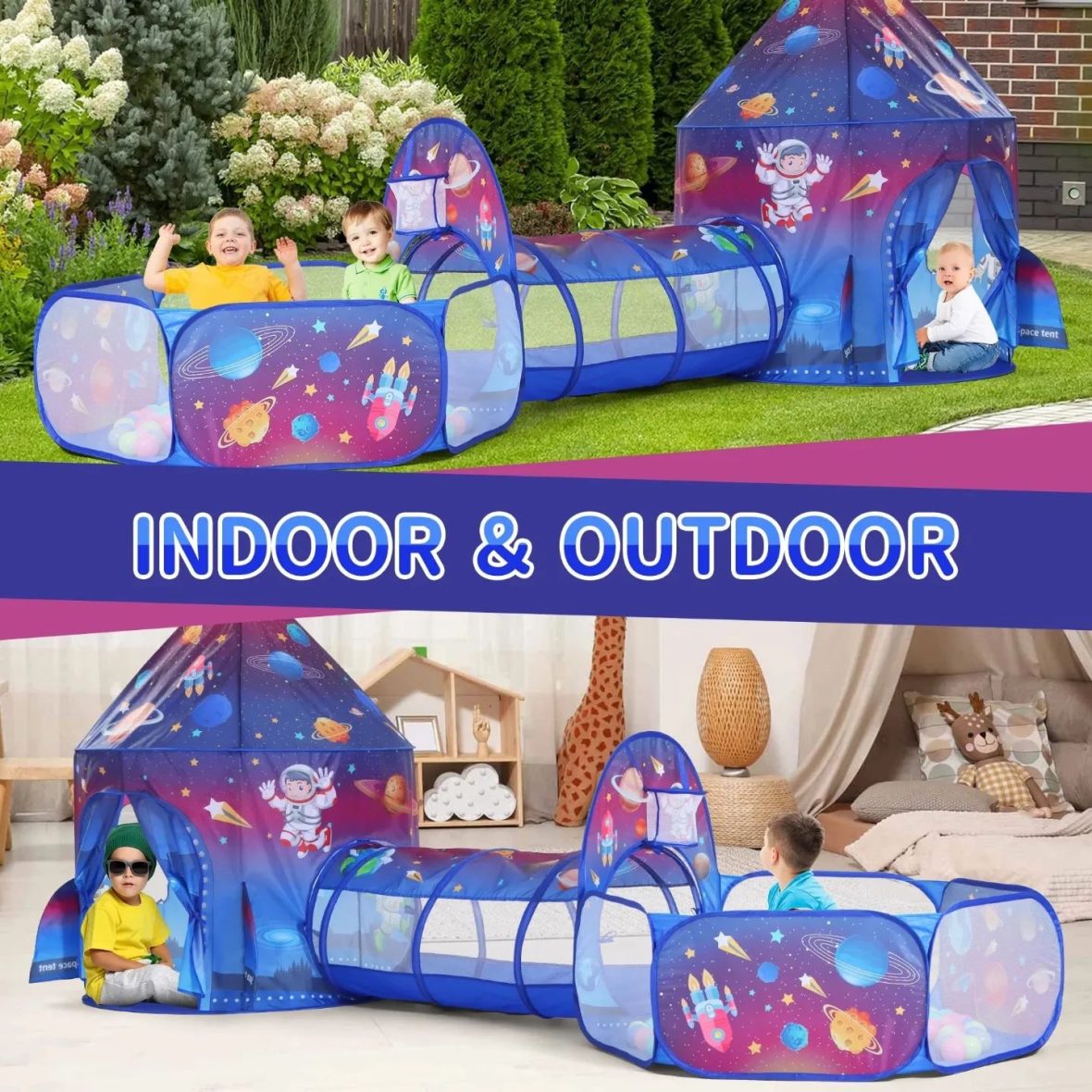 3in1 Space Castle Tent House For Kids (3)