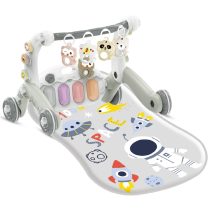 2 in 1 Baby Musical Piano Play Mat With Push Walker Grey