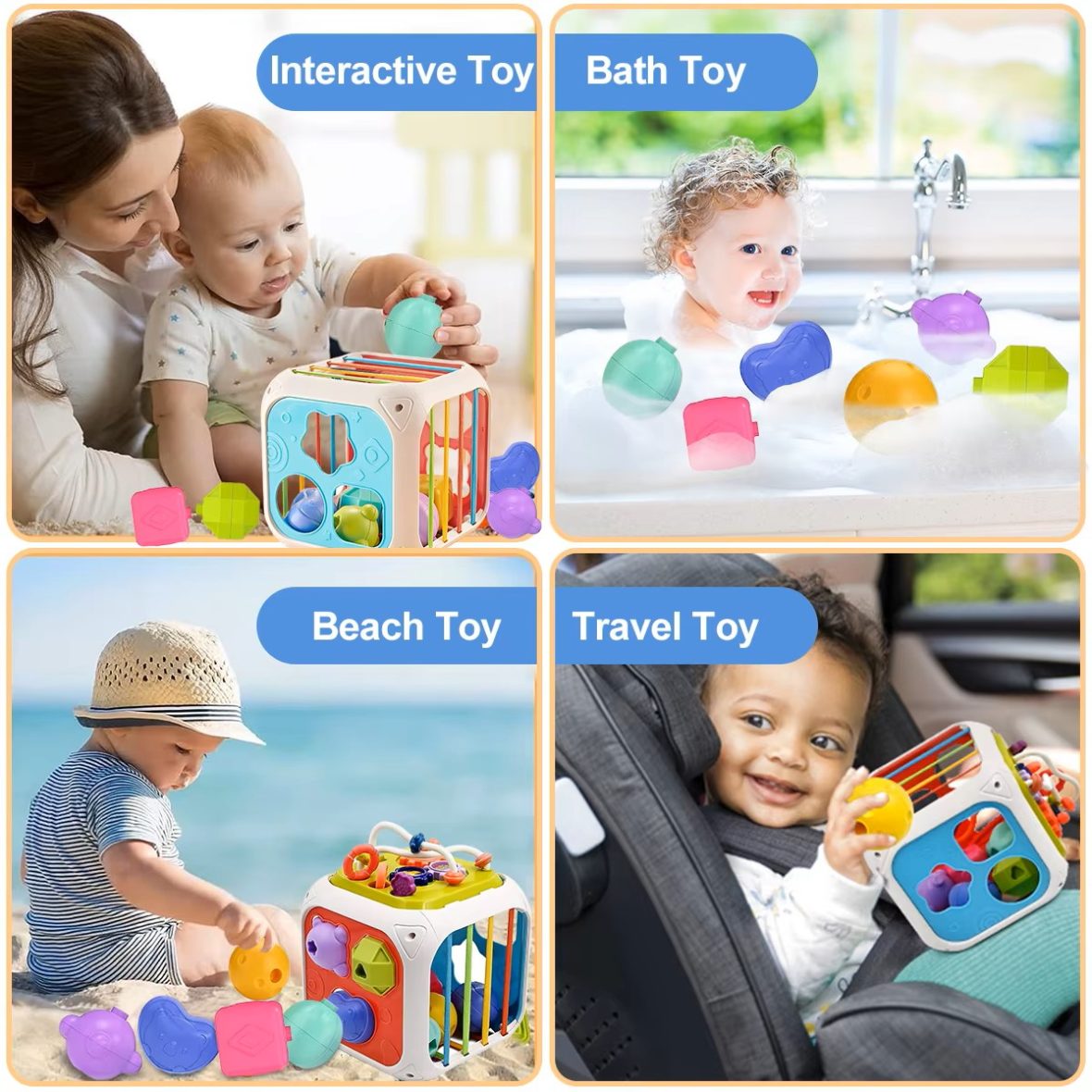 Shape Sorting Box 7 In 1 Sensory Toy 4