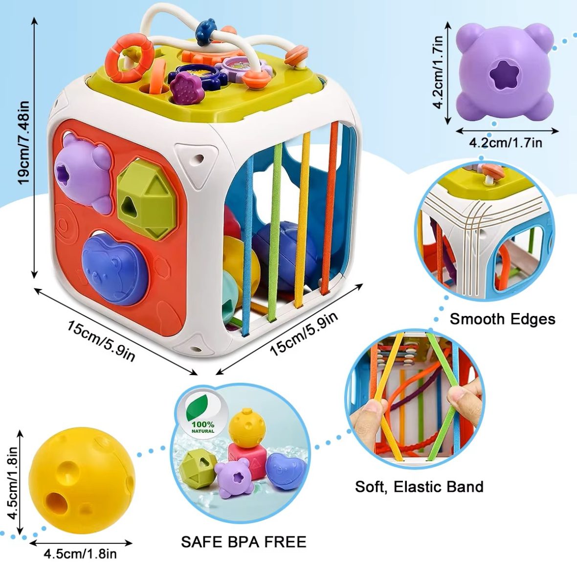 Shape Sorting Box 7 In 1 Sensory Toy 5